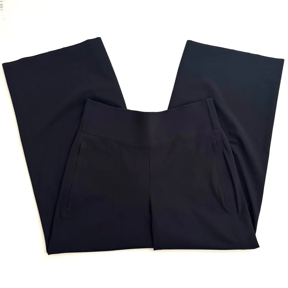 Athleta Cosmic Crop High Rise Wide Leg Ankle Pants XS Black